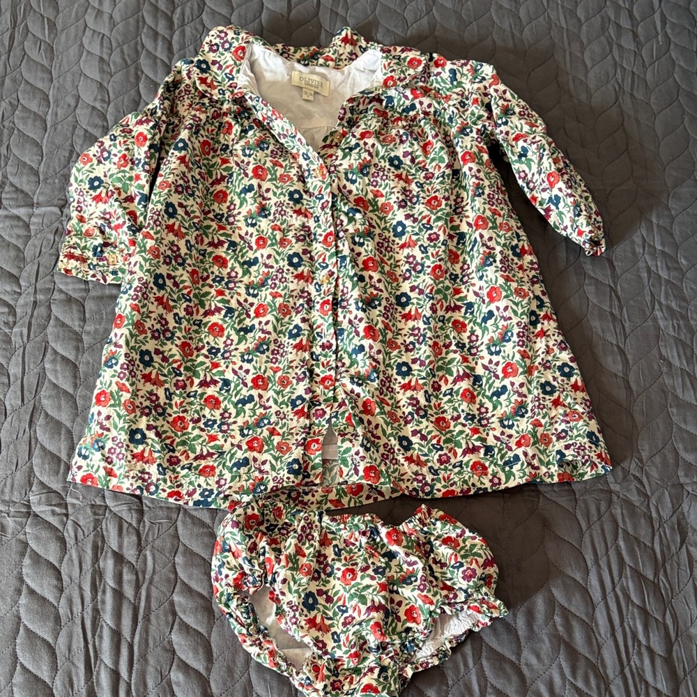 OLIVIER LONDON Floral Button-Up Blouse